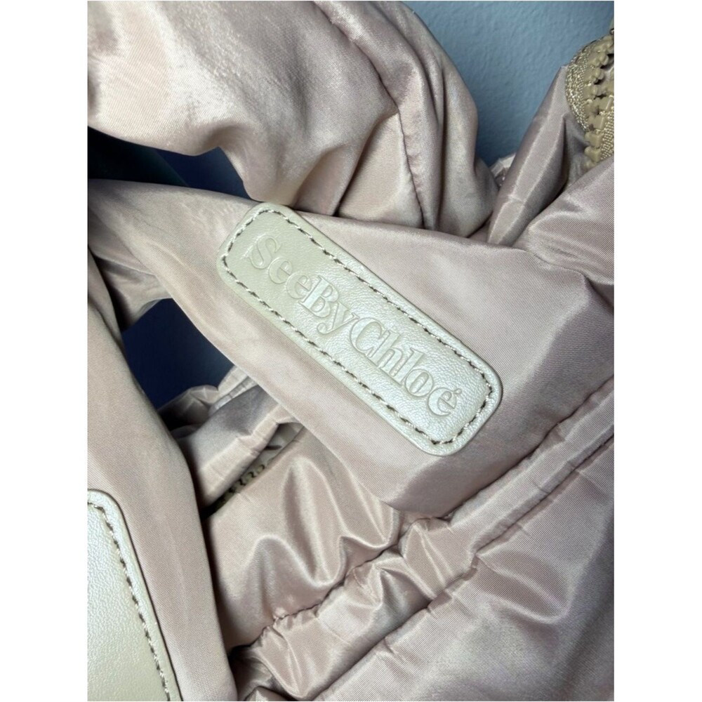 See by Chloe Satin Light Pink Tote Bag with Star Charm and Crossbody strap. - Picture 2 of 16